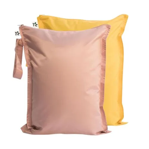 Tiny Twinkle Mess-Proof Wet Bags 2 Pack Waterproof and Washable Bag for Travel Storage - weekend sport essentials