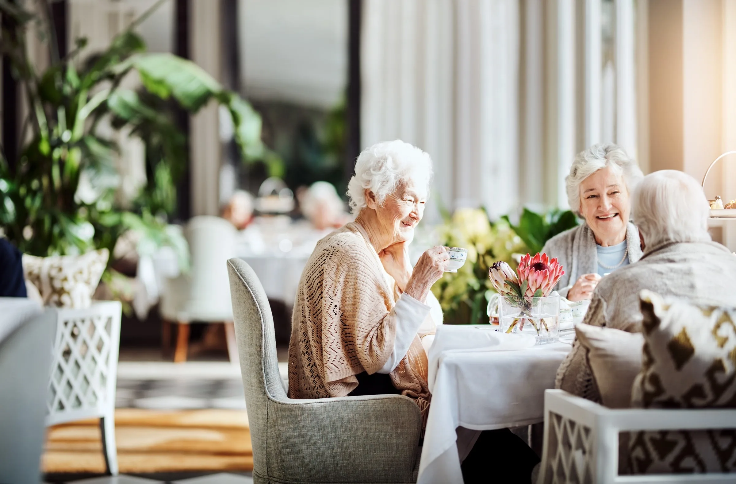 women having tea