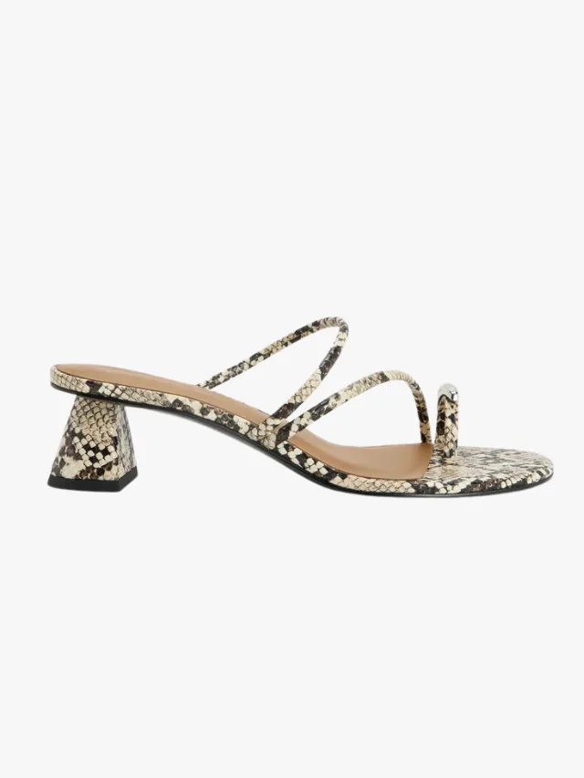 CHARLES AND KEITH
Snake-Print Toe-Ring Strappy Heels best comfortable sandals