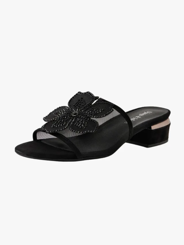 Tinkett Black Suede Jewels Sandals best comfortable sandals