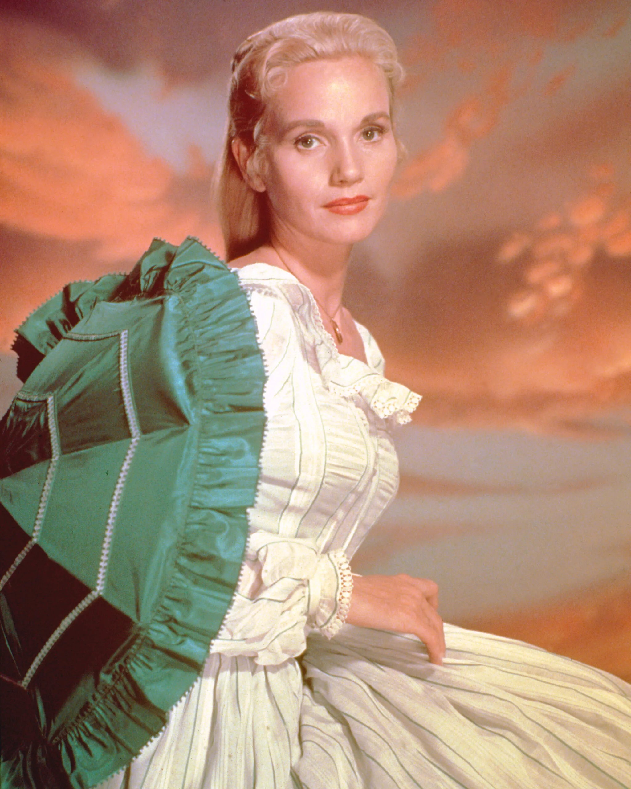 Eva Marie Saint, US actress, in a publicity portrait issued for the television play, 'Our Town', an episode of 'Producer's Showcase', USA, 1955. The television play, adapted from the play by Thornton Wilder (1897-1975), starred Saint as 'Emily Webb'.  (Photo by Silver Screen Collection/Getty Images)