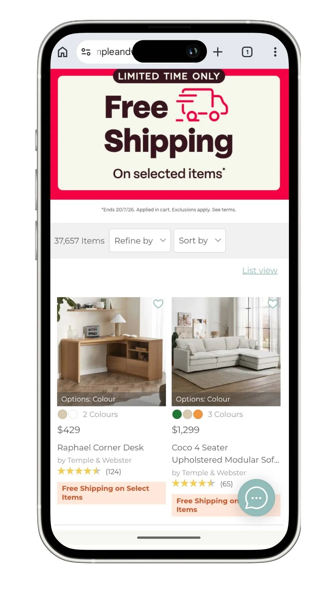 Temple and Webster discount code: the free shipping promo code our editor found on Temple & Webster.
