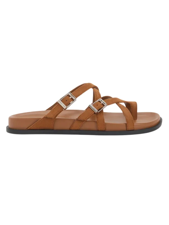 Charles and Keith Faux Suede Crossover Toe-Ring Sandals best comfortable shoe brands