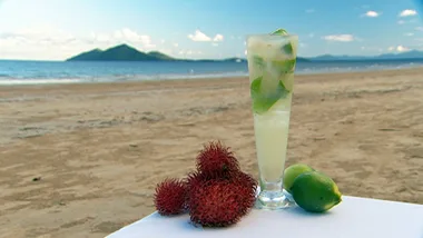 Rambutan & lime cocktail