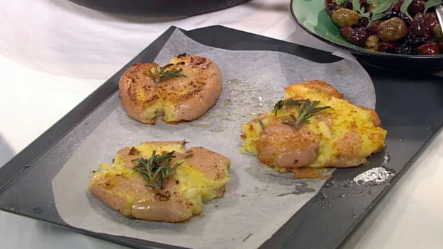 Rosemary smashed potatoes