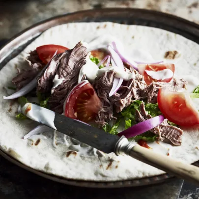 Turkish lamb shawarma