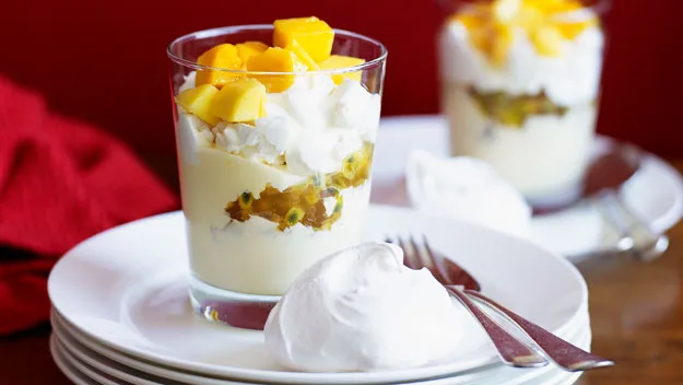 Passionfruit mango parfait