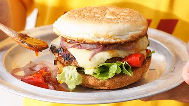 Tasty beef burgers