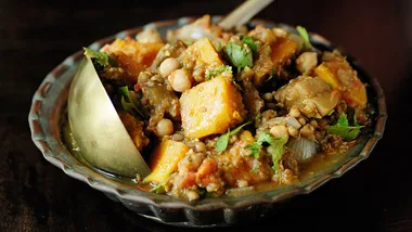 Eggplant and pumpkin curry