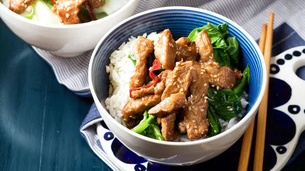 Sesame pork stir-fry