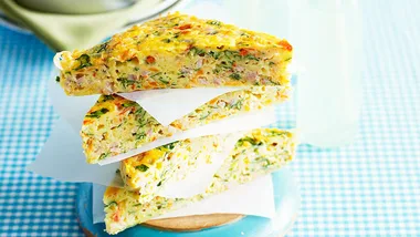 Bacon and vegetable slice