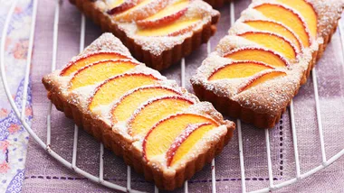 Peach and almond tarts