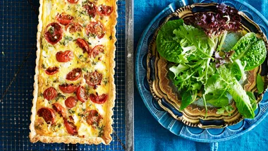 Roast tomato and goat's cheese tart