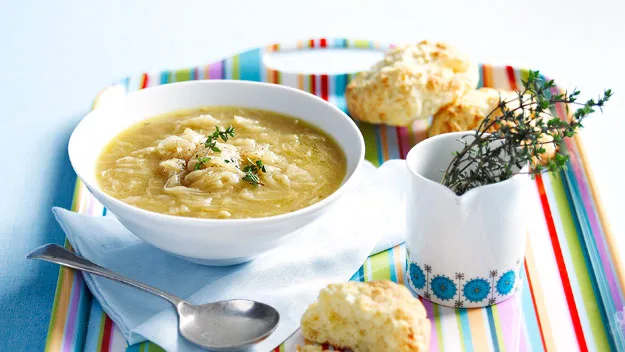 Onion soup with mini damper