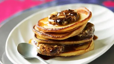 pancakes with chocolate butter