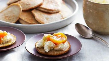 Pancakes with fragrant apricot compote