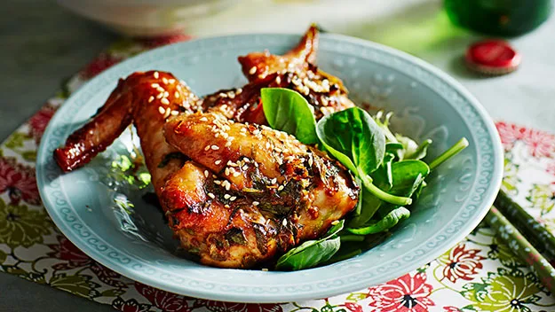 Sticky sesame chicken wings