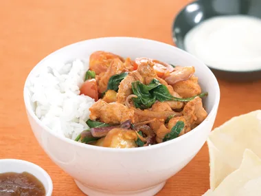 Tandoori Chicken Spinach Stir-fry