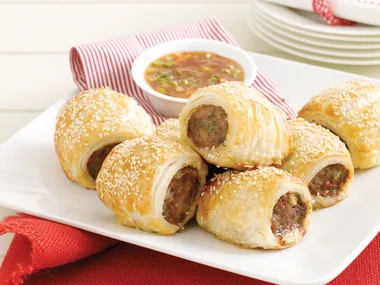 Thai chicken sausage rolls