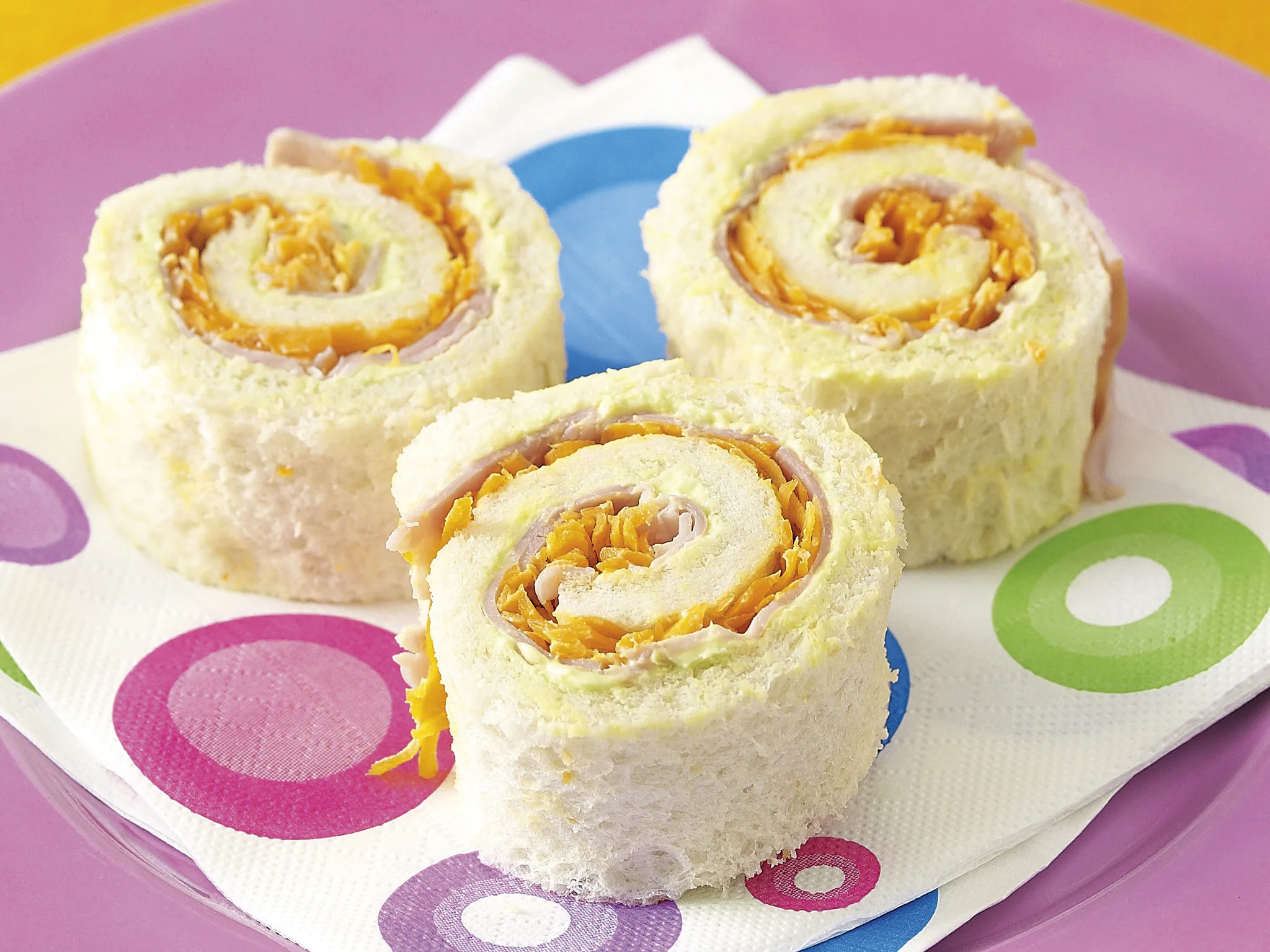 Pinwheel sandwiches