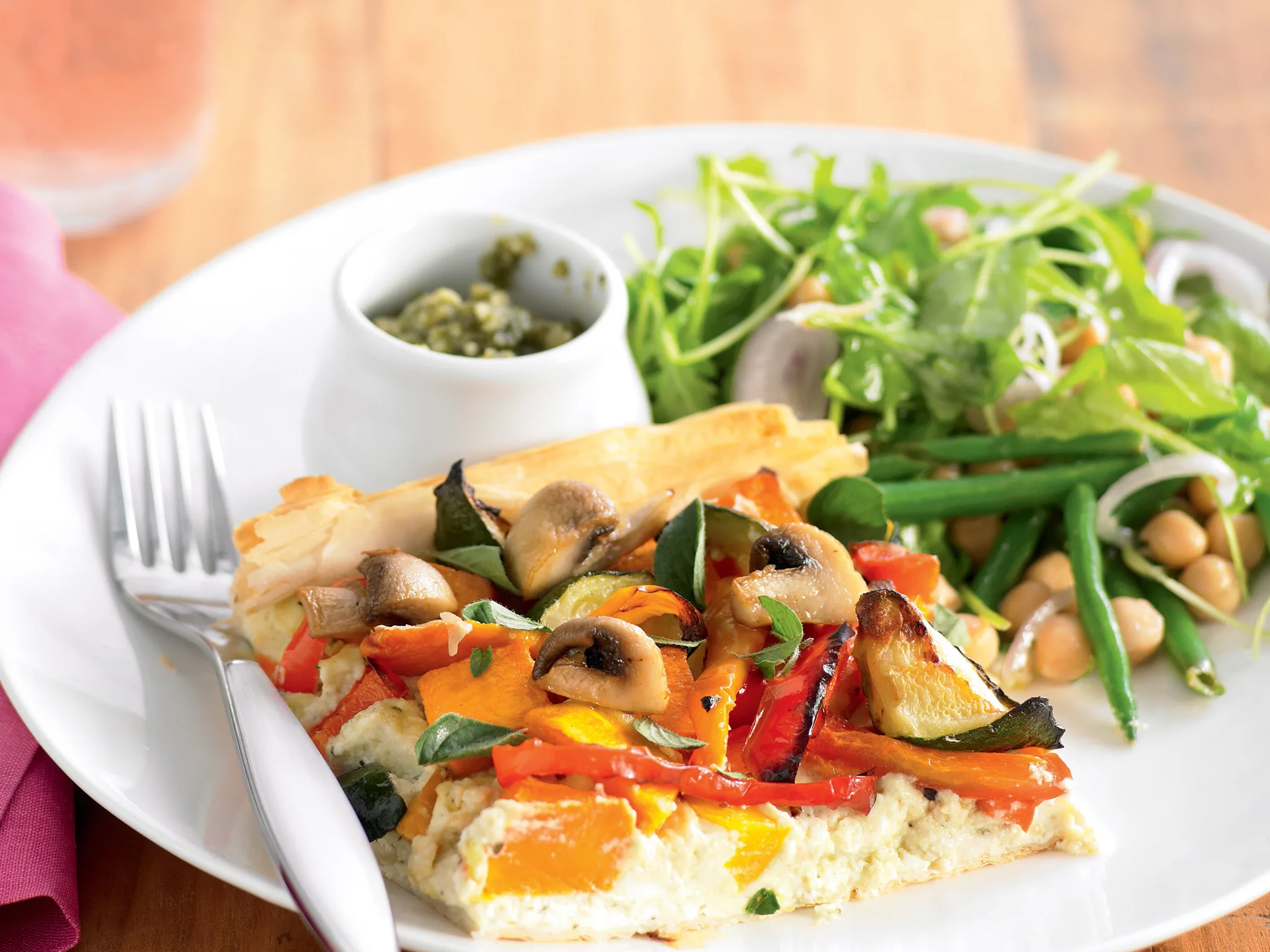 Ricotta Slice with Rocket Salad