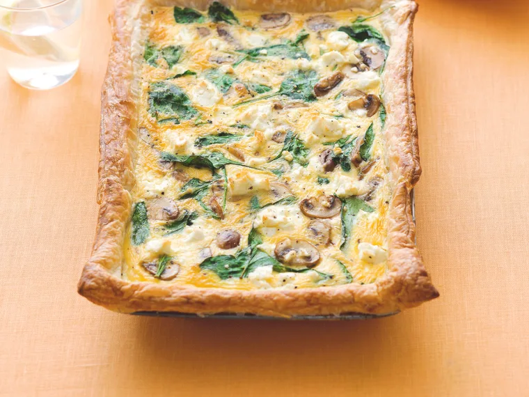 Mushroom and Spinach Quiche
