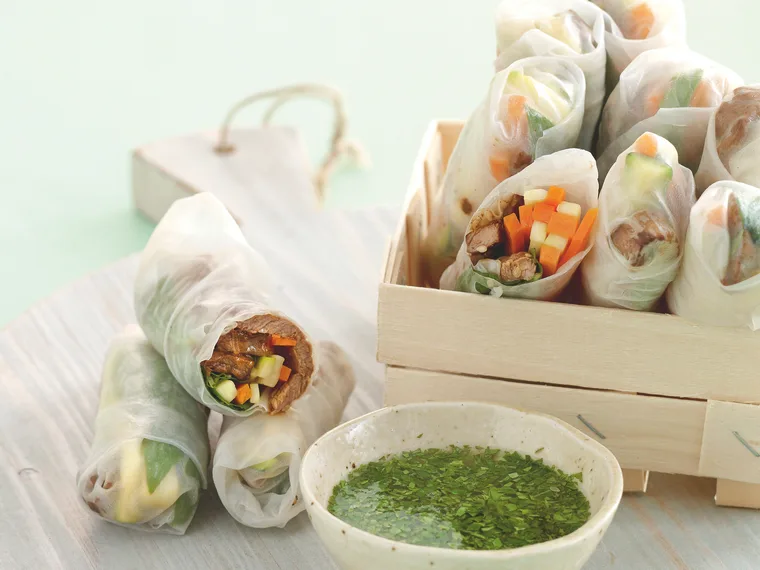 Beef Rice Paper Rolls
