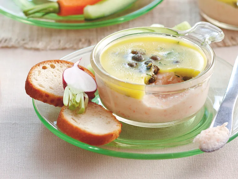 Prawn Mousse with Bagel Toasts