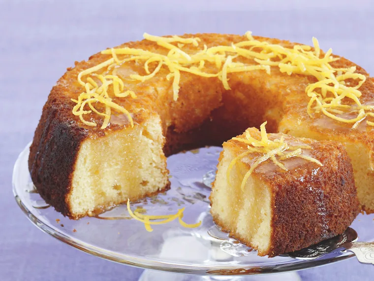 Greek Yogurt Lemon Cake with Lemon Syrup