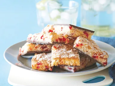 Cherry coconut slice