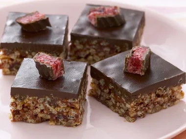 Cherry Ripe slice