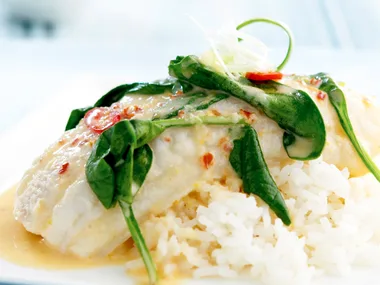 Coconut poached fish