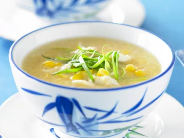 Crab and sweet corn soup