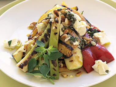 GRILLED VEGETABLE SALAD WITH OREGANO DRESSING