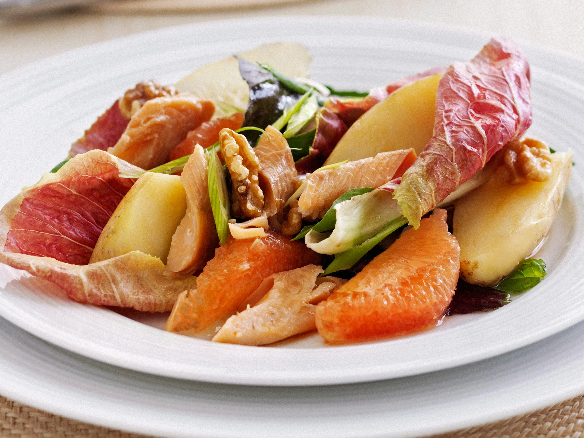 Smoked Trout Grapefruit Radicchio Salad