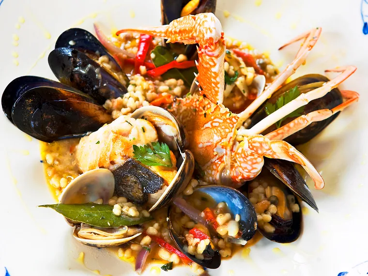 Toasted sardinian couscous