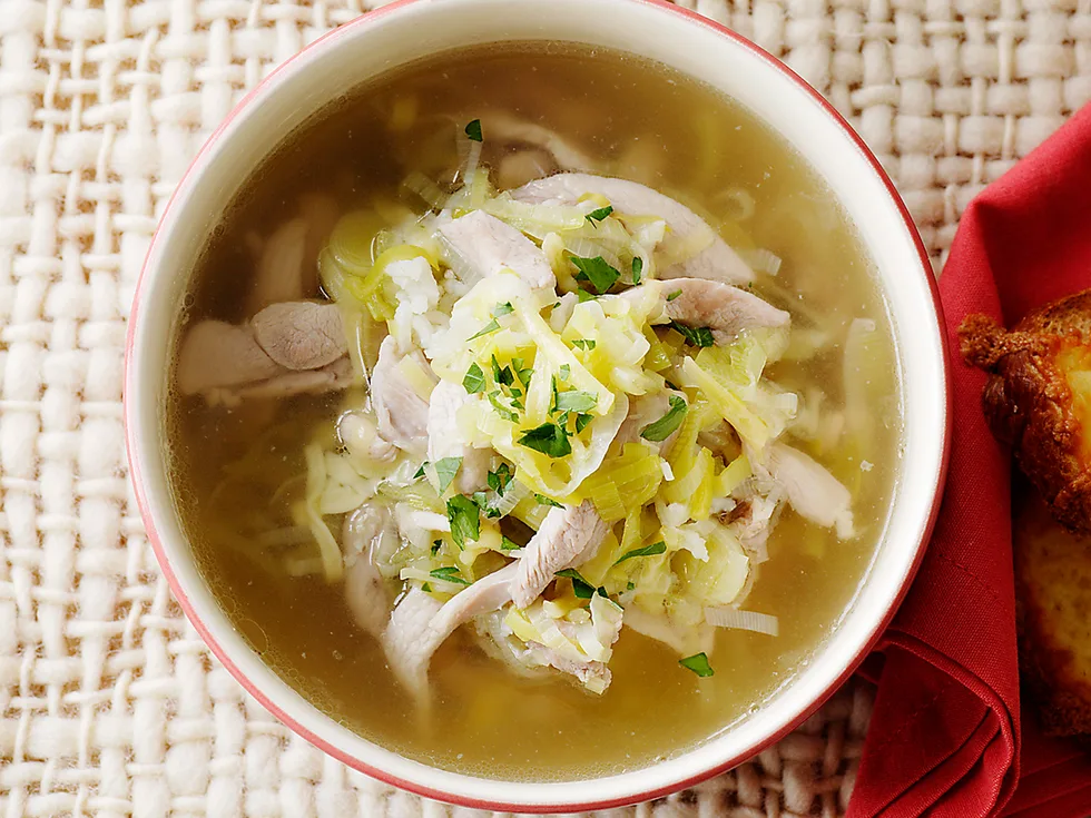 Chicken and leek soup