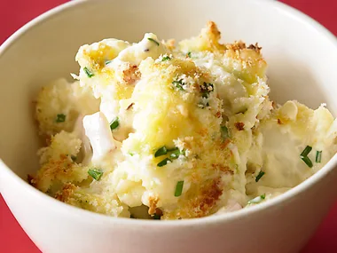 Cauliflower with Sour Cream and Bacon