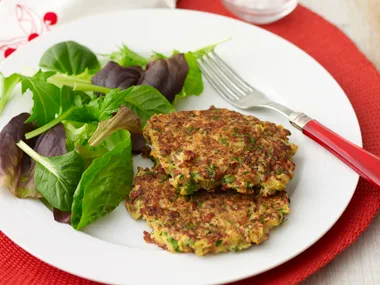 Ham and potato fritters