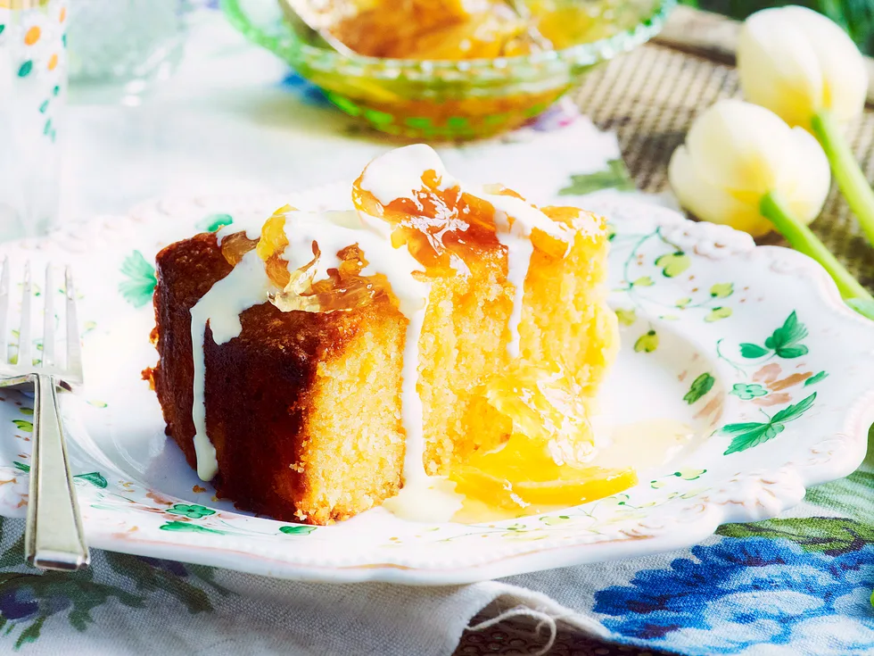 Lemon Polenta Cake with Lemon Compote