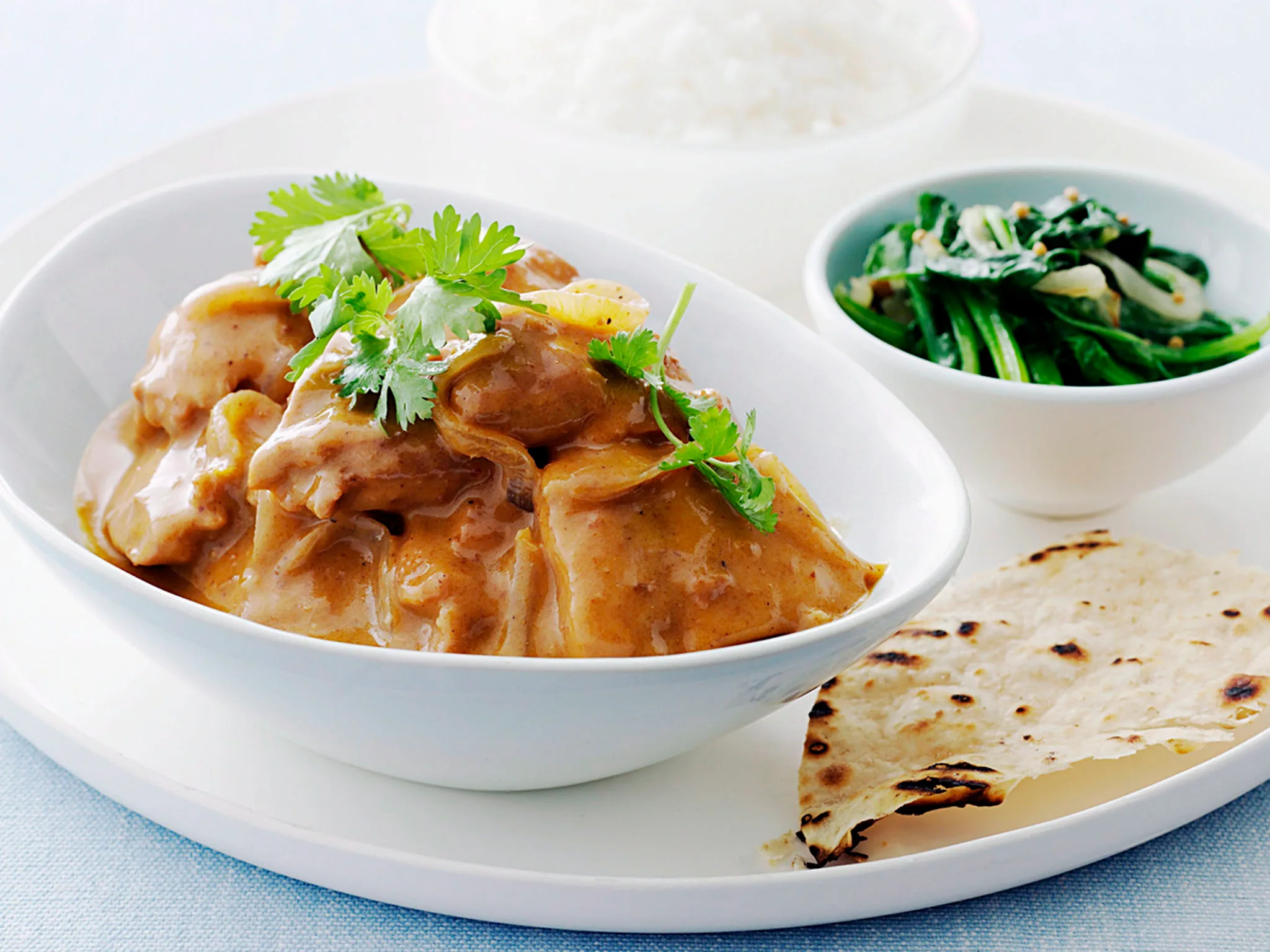 Butter Chicken with Spinach and Mustard Seeds