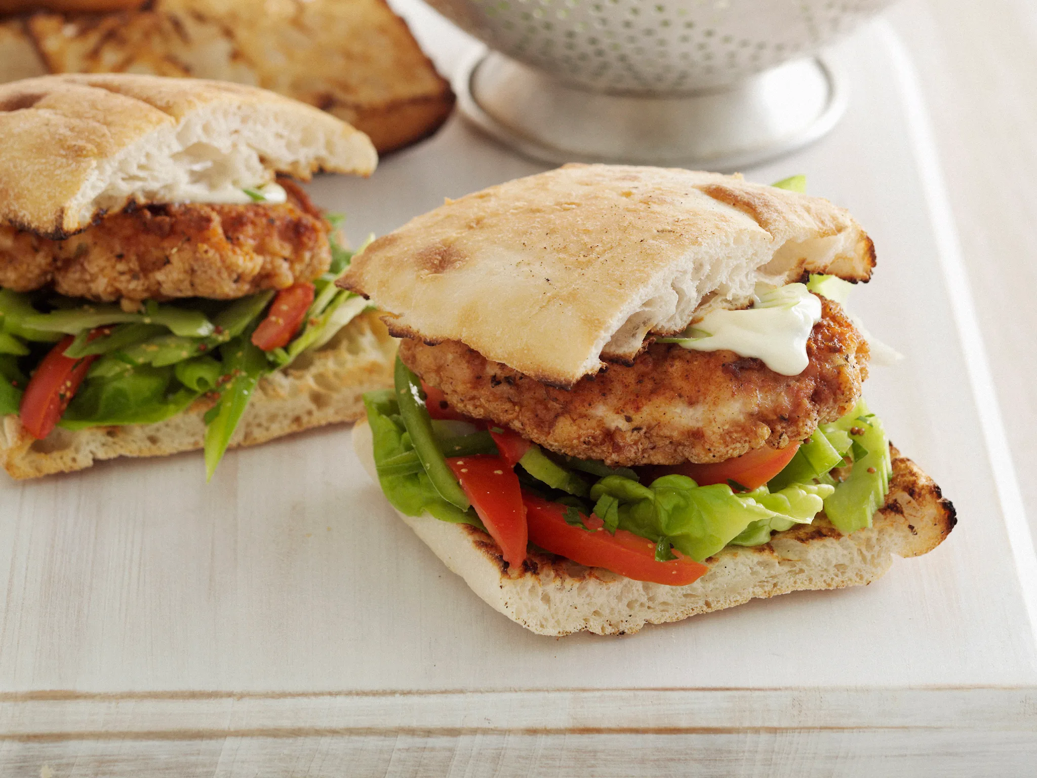 CAJUN SPICED CHICKEN BURGERS