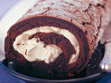 Chocolate Roulade With Coffee Cream