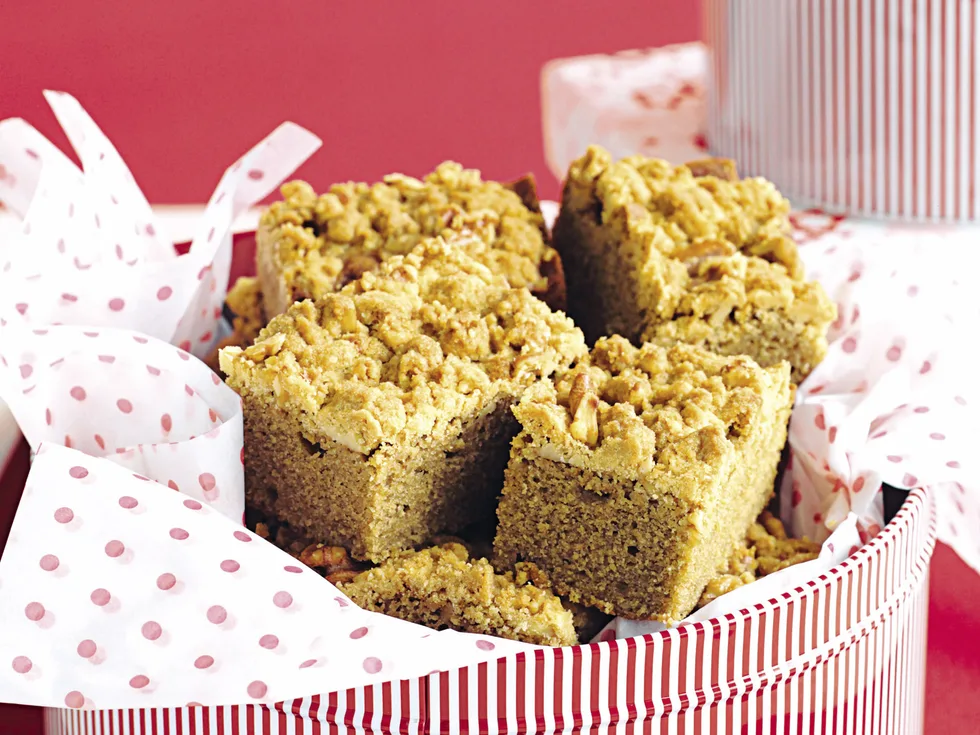 Coffee Walnut Streusel Cake