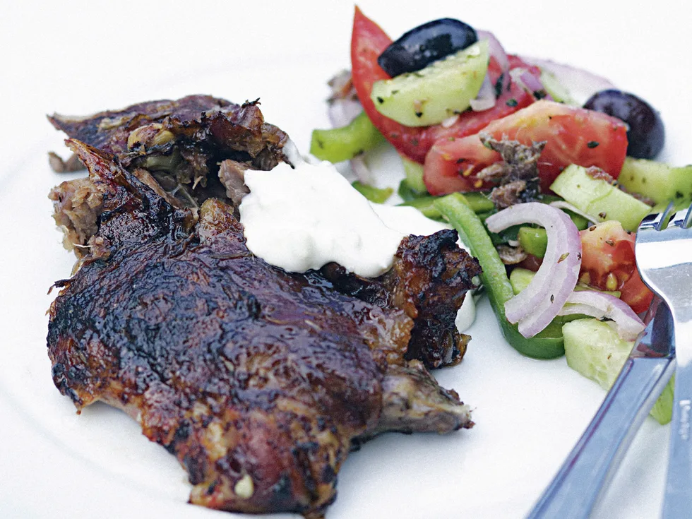 FESTIVE GREEK LAMB ON A SPIT