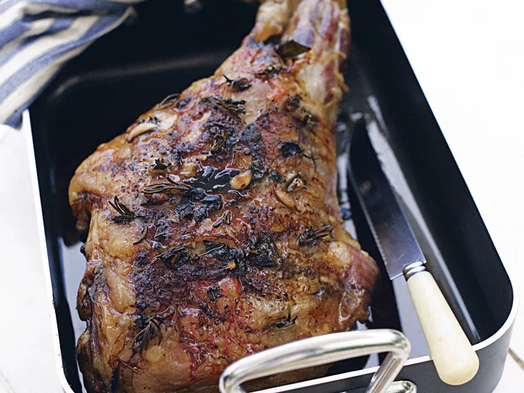 Greek style roast leg of lamb