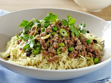 Indian Rice Pilaf with Spiced Beef