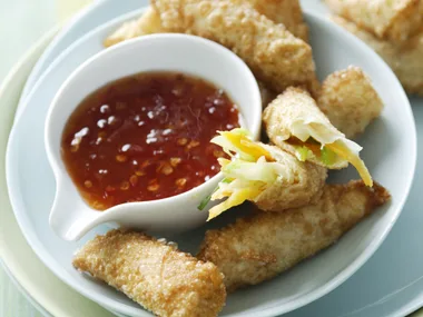 MINI FENNEL and SCALLOP SPRING ROLLS