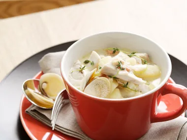 New England-style clam chowder