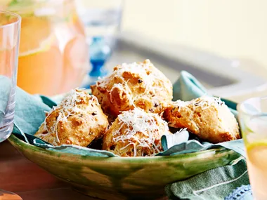 Olive and cheese gougeres